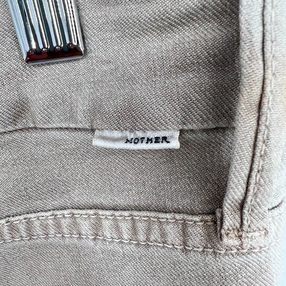 Mother The Looker Ankle Fray in So Far Gone Tan Straight Leg Women's 28 - Picture 10 of 16